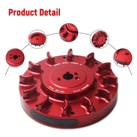 Speedway Billet Flywheel For Predator 196cc, 212cc NonHemi Cast,For Honda GX160 GX200,Advance timing of approximately 32 Degrees Red