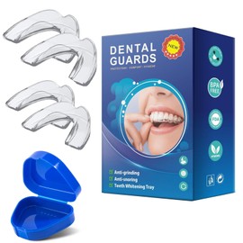 VIDSTW Pack of 4 High Quality EVA Bite Splint for Night, 2 Sizes Grinding Splint for Night, Teeth Splint Grinding with Protective Cover for Prevent Snoring, Prevent Teeth Grinding