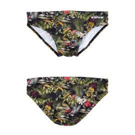 Kapow Meggings Beach Briefs Men's Swimming Trunks, Jungle Jim