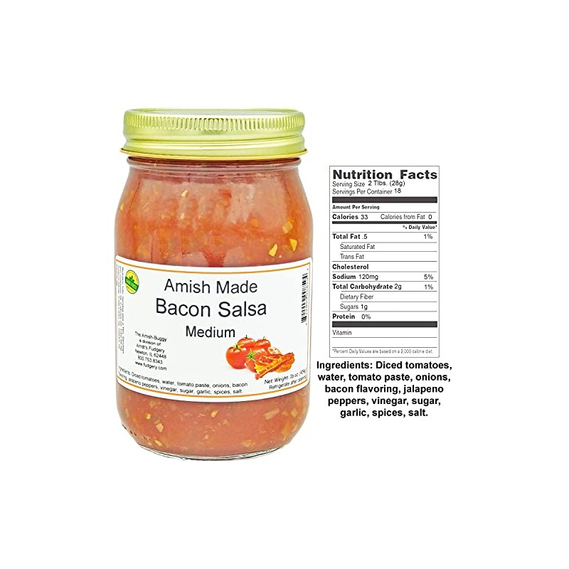 Amish Salsa Medium Blackbean - 2-16 Oz Jars