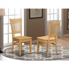 East West Furniture VAC-OAK-W Vancouver Kitchen Dining Chairs - Slat