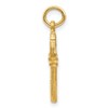 14K Solid Yellow Gold Key Necklace Chain Pendant Charm 24mm