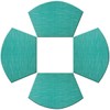 PIGCHCY Wedge Shaped Placemats for Dining Table Cross-Weave Washable Vinyl
