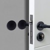 Topes de Puerta Autoadhesivos de Silicona Negro, Protector de Pared