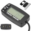 LCD Backlit Gauge Resettable Inductive Tachometer Hour Meter for 2/4