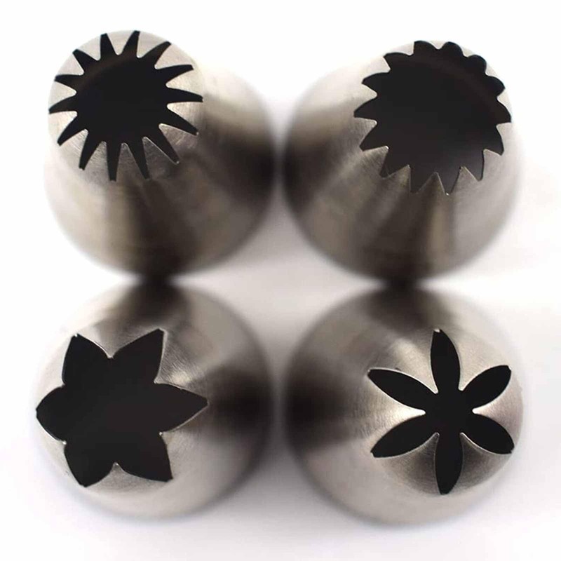 #1M #2D #4B #6B Large Piping Nozzles, 4 pcs Stainless