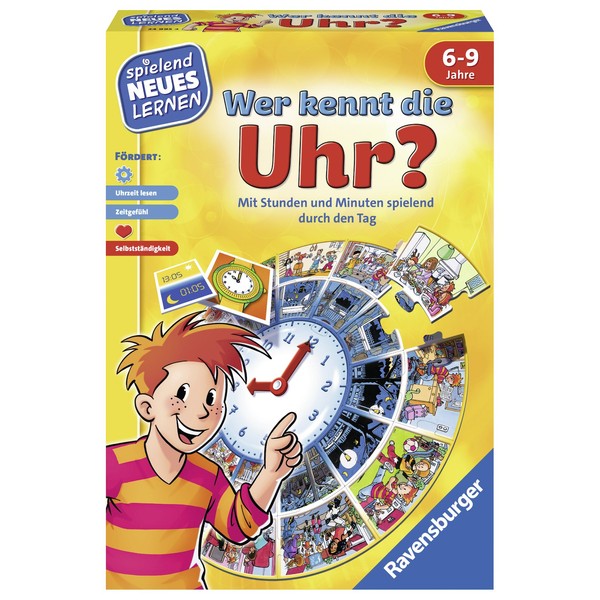 Ravensburger Kinderspiele Wer kennt die Uhr?: Mit Stunden und Minuten spielend durch den Tag