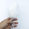 Sqzrpomddy Fox Tail Keychain Pendant Faux Fur Large Fox Fur