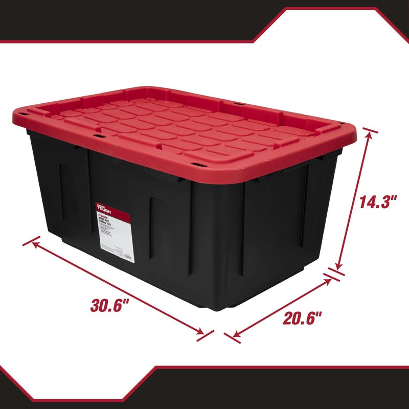 MioeDi MioeDi 27 Gallon Stackable Snap Lid Plastic Storage Bin