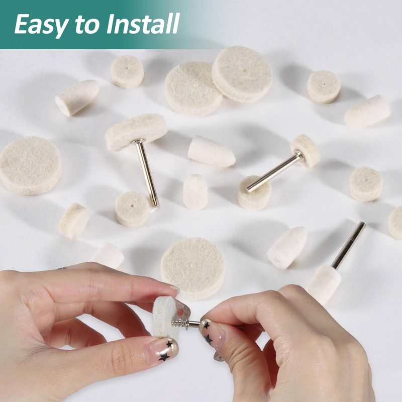 Sukh 145PCS Wool Felt Polishing Pad - Felt Buffing Pad