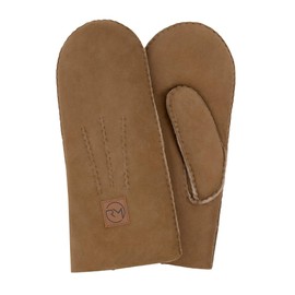 Rohn Moden Lambskin Mittens Arber for Men and Women Made of 100% Soft Spanish Merino Sheepskin in Camel, camel