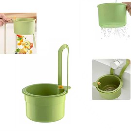 Sink Strainer, Snap Button Sink Strainer, Snap Kitchen Drain Basket, Removable with Snap Button, Clogging Protection, Kitchen Drain Sink, for Washing (Green)