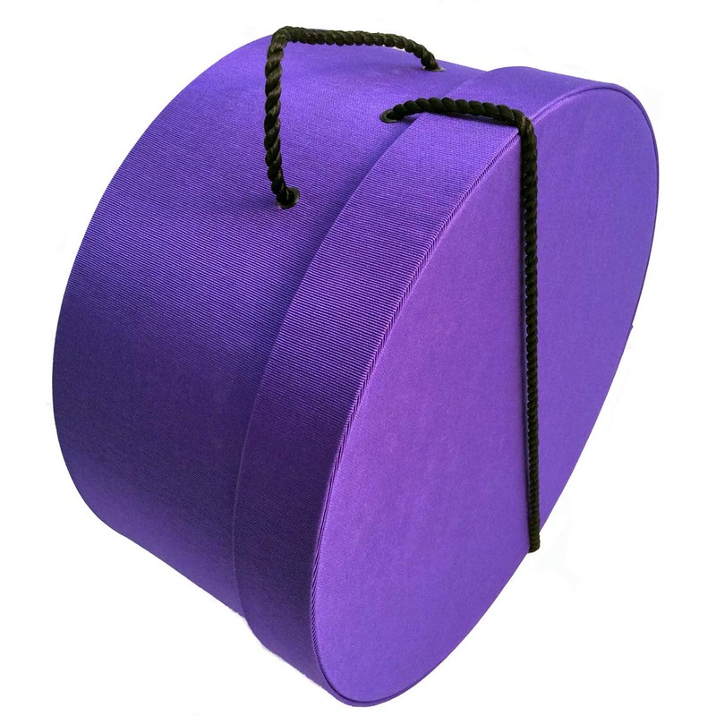 Sarah's Hat Boxes Classic Dark Purple Hat Box – 18.5"