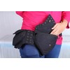 Practical Fannypack Cotton Waistbag packs Travel Utility Running Belt Black