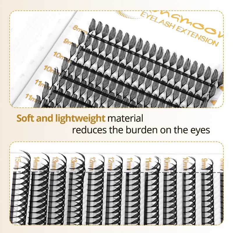Lunamoon Ready-Made Fan Eyelashes, Ready-Made Fan Eyelashes, Volume Premade Fans