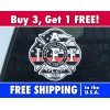 IAFF Sticker Firefighter Decal Bumper Sticker, IAFF Firefighter Flag Sticker