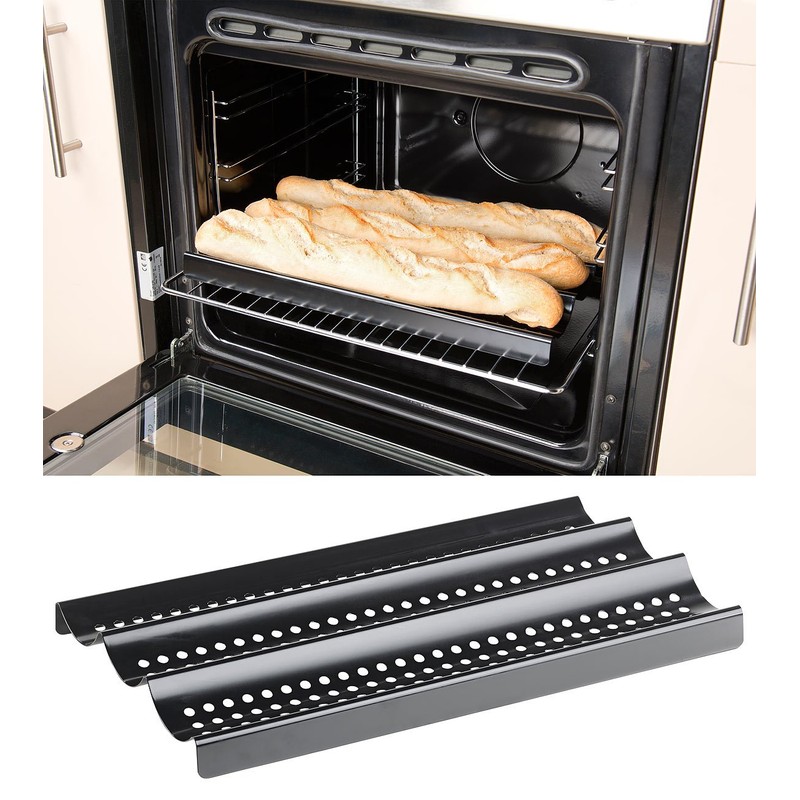 Rosenstein & Söhne Oven Trays: Set of 2 Baguette Baking