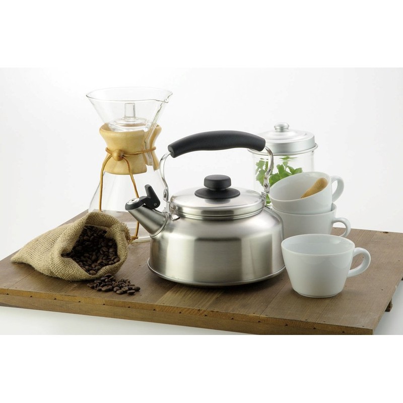 Yoshikawa Tsubame Sanjo YJ1296 Stainless Steel Whistling Kettle, 54 fl