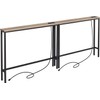 ELYKEN 2 Pack 5.9" Narrow Console Sofa Table with Power