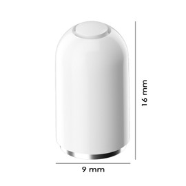 DaiUni Pencil Cap, Magnetic Caps, iPencil Magnetic Replacement Cap, for Backup Protective Cover, Protect Charging Port, 2 Pieces, White