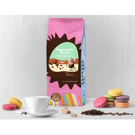 Crazy Cups Flavored Ground Peppermint Coffee, Peppermint Mocha, in 10 oz Bag, For Brewing Flavored Hot or Iced Coffee