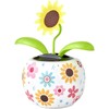 Kryoflare Solar Powered Dancing Sunflower, Car Dashboard Decorative Ornament, Office
