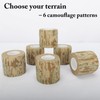 Jalarox 6 Pack Camo Tape, Camouflage Wrap Self-Adhesive for Hunting