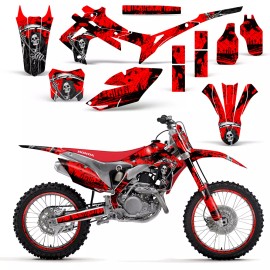 WD Honda CRF250 2014-2016 450R 2013-2016 Decal Graphic Kit Dirt Bike Wrap REAP RED