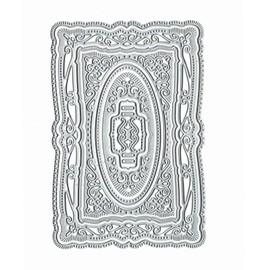 Long Flower Frame Metal Die Cuts,Square Frame Lace Flower Cutting Dies Cut Stencils for DIY Invitation Card Scrapbooking Album Decorative Embossing Paper Dies Card Making