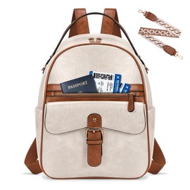 RAINSMORE Backpack Purse for Women Fashion Mini Leather Backpack Anti-Theft Travel Backpack Designer Ladies Shoulder Bag