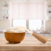 2 Pack Silicone Rice Paddle Spoon with Wood Handle, Nonstick