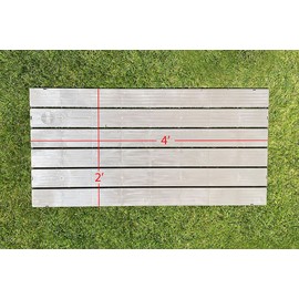 Single Large 2' X 4' Raised Dog Kennel Run Flooring Panel Gray