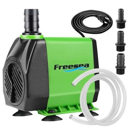 FREESEA Fountain Submersible Water Pump: 800GPH 45W Adjustable Small Pond Pump with 5ft Tubing Hose and 3 Nozzles 10ft High Lift for Outdoor | Hydroponics | Waterfall | Aquarium | Fish tank