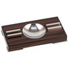 GERMANUS Cigar Ashtray in Black Brown Wood for 2 Cigars