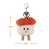 Apricot Lamb Salmon Sushi Cute Keychain, Soft Stuffed Plush Keychain