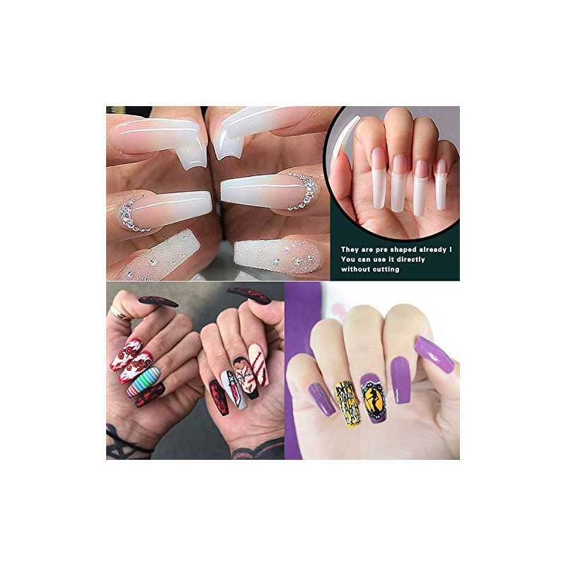 500 Pcs Nails Uñas Postizas Full Cover Nail Uñas Falsas