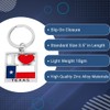 Lamatar1 Texas Souvenir Keychain Metalic (I love texas Heart Shape