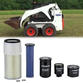 FLTRUCKTOP Black Skid Steer Filters kit Replace 6598362 6598492 6675517 6667352 6661248 for Bobcat 743 751 751G 753 763 773 7753 763G 773G S130 S150 S160 S175 S185 S205 T140 T180 T190