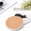 6Pcs Book Cat Coasters with Holder, Funny Ceramic Coaster for
