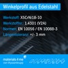 thyssenkrupp Stainless Steel Angle 20 x 10 x 3 mm