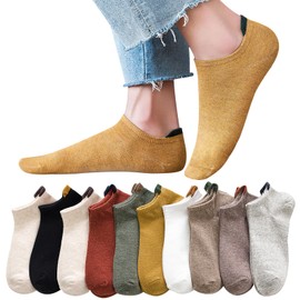 SLEEPSINERO Women's Ankle Socks, For Four Seasons, Antibacterial, Deodorizing, Moisture Wicking, Quick Drying, Anti-Slip Socks, Mesh Construction, Fall Prevention, Cotton, Breathable, Cute, No Stuffy,