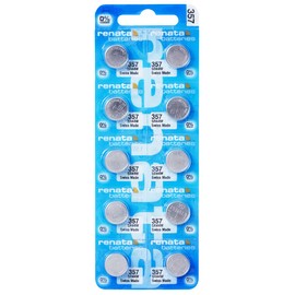 Renata Batteries 357 Silver Oxide 1.5V Watch Battery (10 Pack)