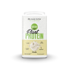 Portions Master Plant Protein Organic Plant Based Protein Powder with Fermented Brown Rice Complete Amino Acid Profile Vegan Non GMO Gluten Free (750g, Vanilla)
