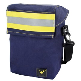 tee-uu MASK Großraum-Holster blau | für Brandfluchthaube | Variable Bestückung | enormer Stauraum | universell nutzbar | Vario-Doppelschlaufen | Reflexstreifen