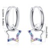 Qings Girls Creole Earrings Stars Silver 925 Earrings Huggie Earrings