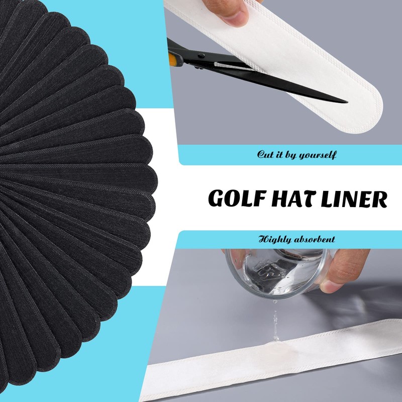 Gejoy Hat Sweat Liner Cap Absorbent Sweat Pad Hat Sweat