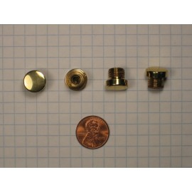 BALDWIN #1035.030.ITIP BUTTON HINGE FINIAL REPLACEMENTS, SOLID BRASS,POLISHED