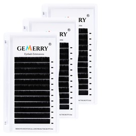 GEMERRY Self-Fanning Volume Eyelashes, 0.07 mm C Curl, 9 mm, 10 mm, 11 mm, Easy Fan Lashes, 2D, 3D, 6D, 10D, Volume Technology, Russian Lash Extensions 0.07-C9+C10+C11, Pack of 3