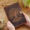 Embossed Tree of Life Genuine Buffalo Leather Refillable Journal -