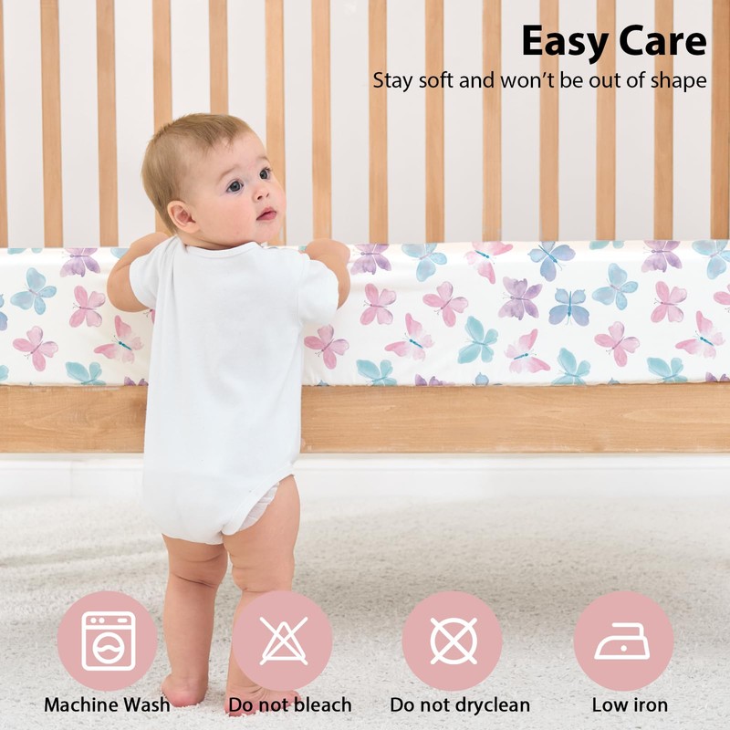 FIEMOL Baby Cot Sheets 120 x 60cm Fitted, 3 Pack